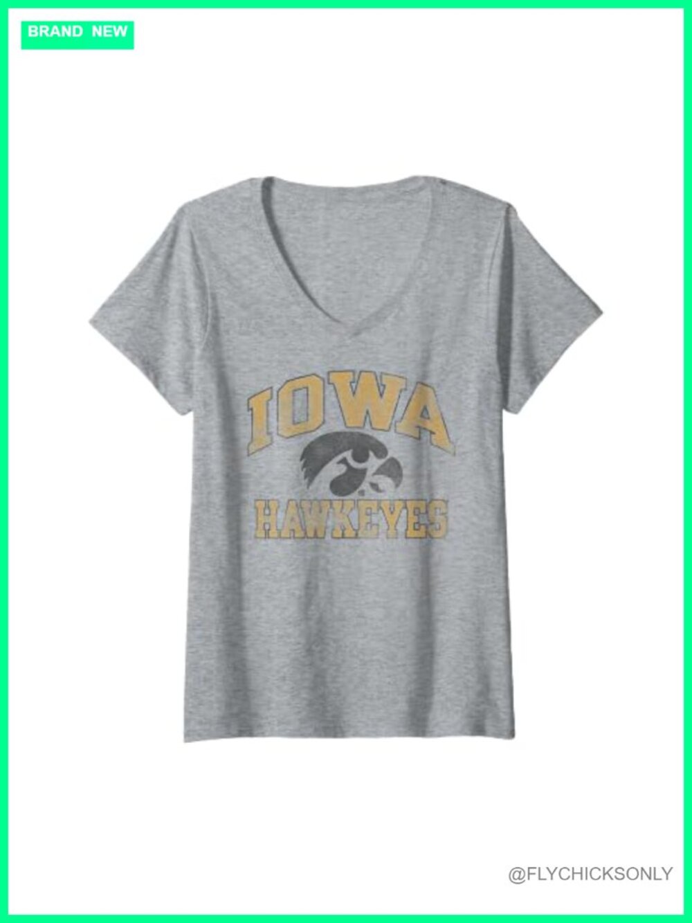Iowa Hawkeyes Vintage Officially Licensed V-Neck T-Shirt Fan Apparel